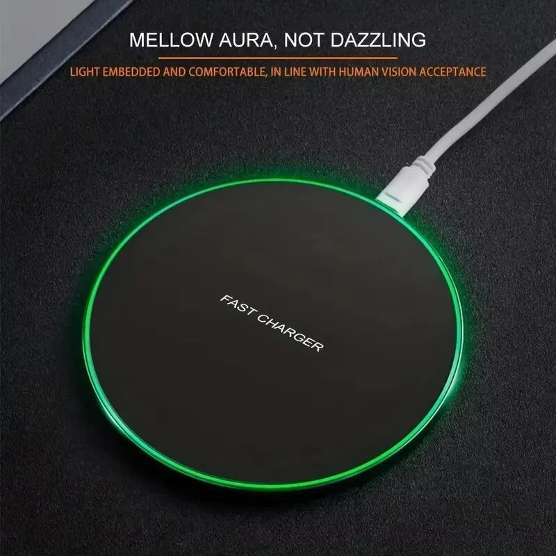 30W Wireless Charger for Iphone 15 14 13 12 X Pro Max Induction Fast Charging Pad Dock Station for Samsung S23 S22 Xiaomi Huawei