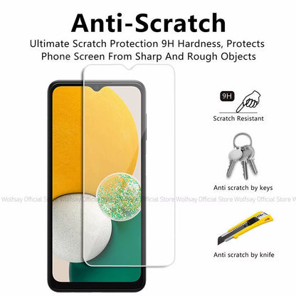 2/4PCS Screen Protector for  Galaxy A13 Tempered Glass for  Galaxy A13 A23 A33 A53 5G Full Glue Cover Phone Glass