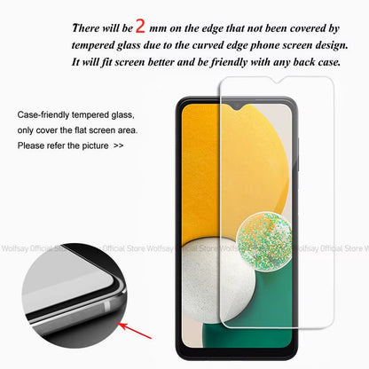 2/4PCS Screen Protector for  Galaxy A13 Tempered Glass for  Galaxy A13 A23 A33 A53 5G Full Glue Cover Phone Glass